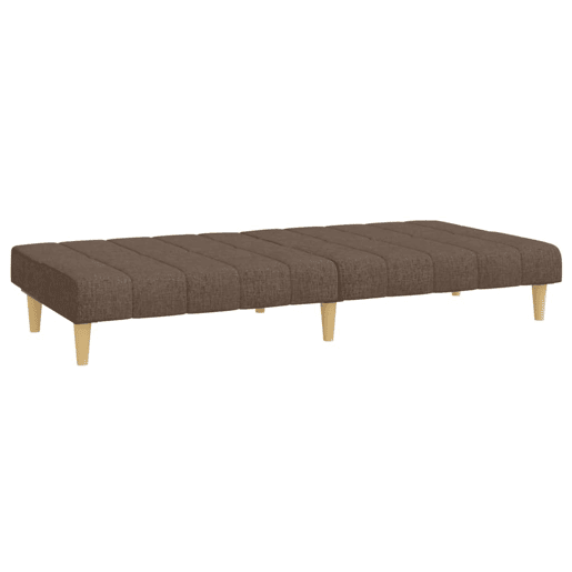 Sofá-cama, Sofá conversível de 2 lugares tecido cinzento-acastanhado