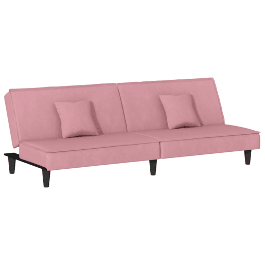 Sofá-cama, Sofá conversível veludo rosa Sofá-cama, Sofá conversível veludo rosa