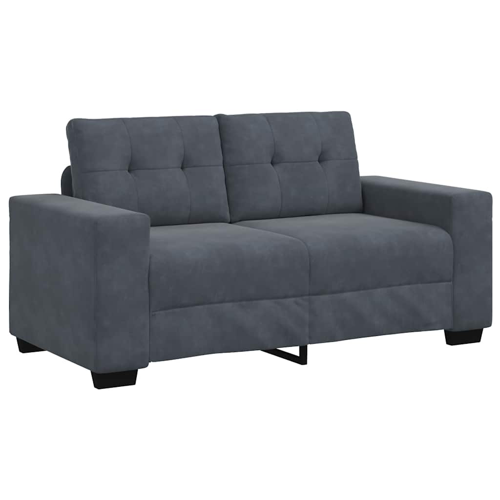 sofa loveseat - sofa de salon gris oscuro 120 cm terciopelo