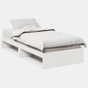 Sofá-cama, Sofá conversível sem colchão 90x190 cm madeira de pinho maciça branco