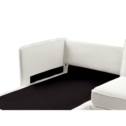 Sofá de canto ALTAN Bouclé Branco creme 3 lugares à direita