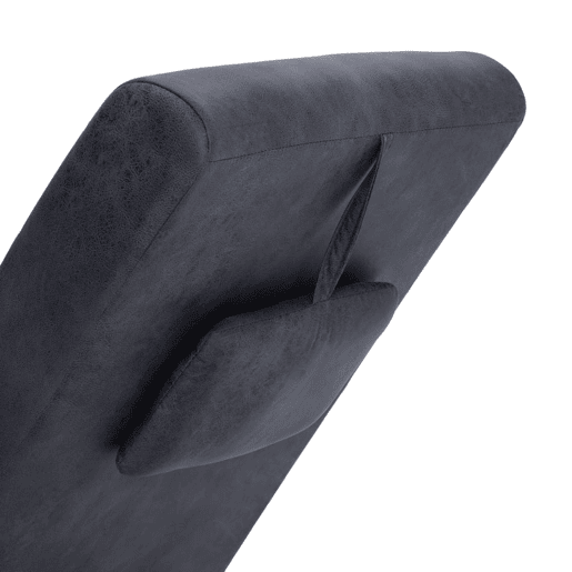 vidaXL Chaise longue com almofada camurça artificial cinzento vidaXL Chaise longue com almofada camurça artificial cinzento