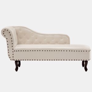 Sofá-cama Chesterfield Branco nata - estilo vintage
