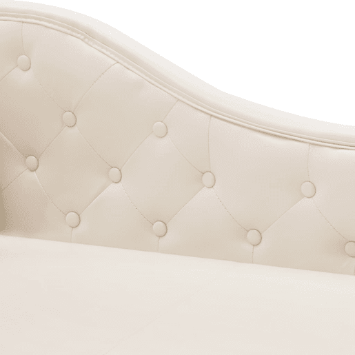 vidaXL Chaise longue couro artificial branco nata vidaXL Chaise longue couro artificial branco nata