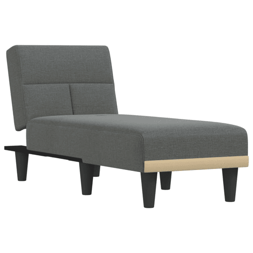 vidaXL Chaise longue tecido cinzento-escuro vidaXL Chaise longue tecido cinzento-escuro