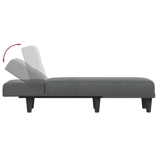 vidaXL Chaise longue tecido cinzento-escuro vidaXL Chaise longue tecido cinzento-escuro