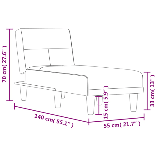 vidaXL Chaise longue tecido cinzento-escuro vidaXL Chaise longue tecido cinzento-escuro