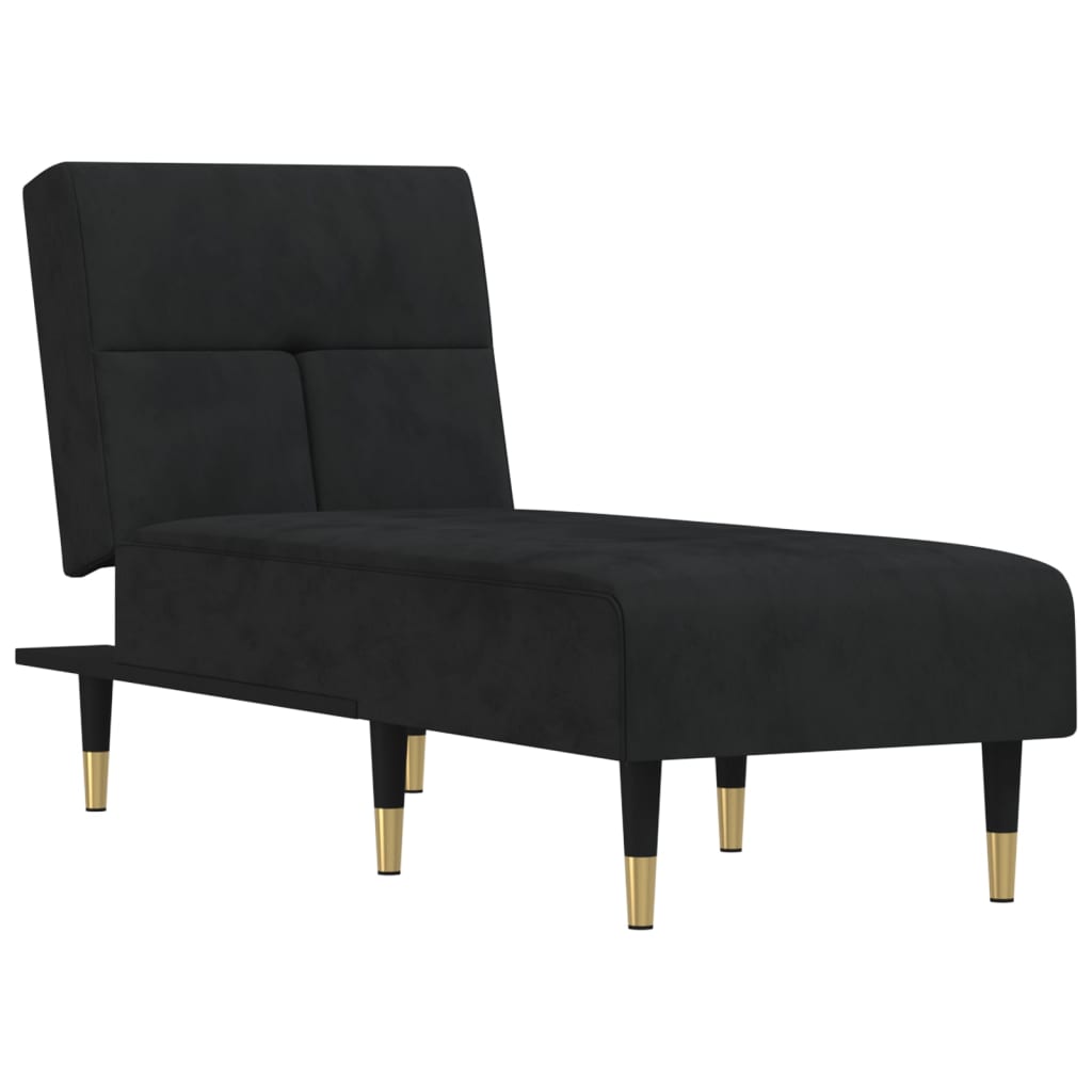 Vidaxl sofá diván de terciopelo negro
