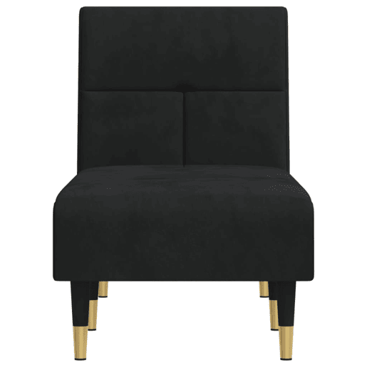 vidaXL Chaise longue veludo preto vidaXL Chaise longue veludo preto