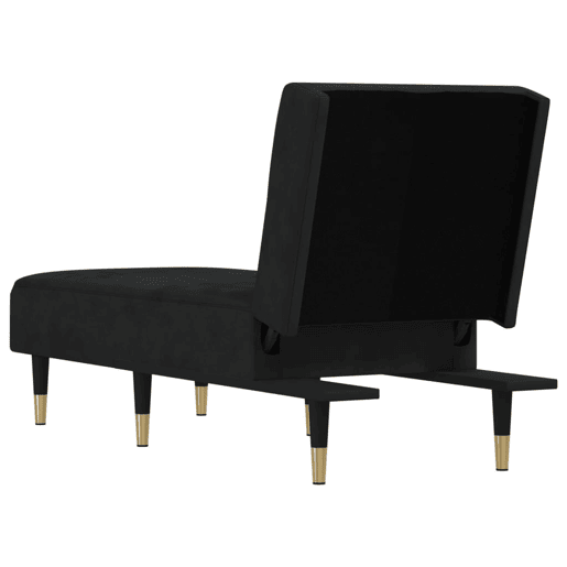vidaXL Chaise longue veludo preto vidaXL Chaise longue veludo preto