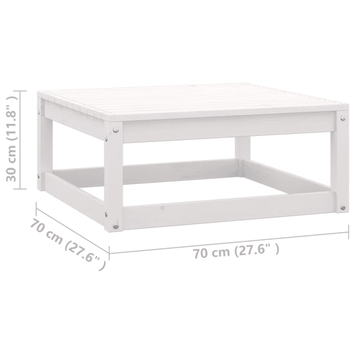 vidaXL Apoio de pés p jardim c almofadões 2 pcs pinho maciço