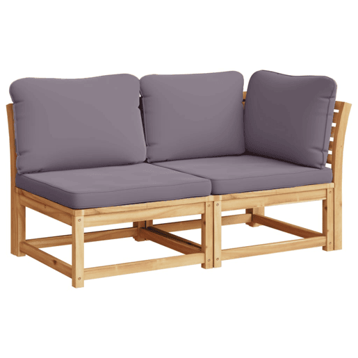vidaXL 6 pcs conjunto lounge jardim calmofadões madeira maciça acácia vidaXL 6 pcs conjunto lounge jardim calmofadões madeira maciça acácia
