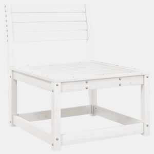 vidaXL Sofá para jardim madeira de pinho maciça branco