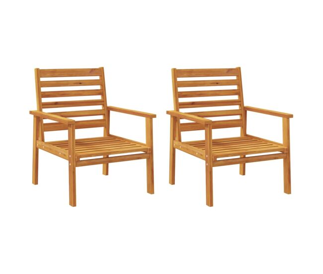 Vidaxl sillón de jardín 2 unidades madera maciza acacia 66,5x65x81 cm