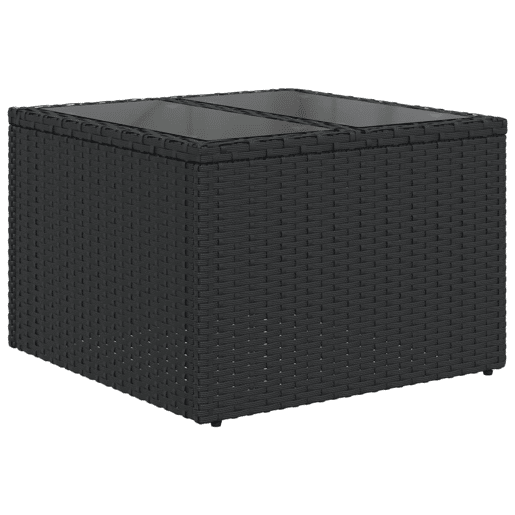 vidaXL 7 pcs conjunto de sofás p jardim c almofadões vime PE preto