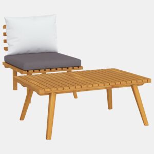 vidaXL 2 pcs conjunto lounge de jardim c almofadões acácia maciça