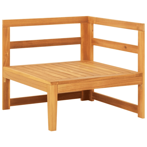 vidaXL 2 pcs conj. lounge de jardim c almofadões branco nata acácia