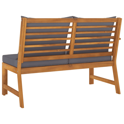 vidaXL Banco de jardim 114,5 cm com almofadão cinzento-escuro acácia vidaXL Banco de jardim 114,5 cm com almofadão cinzento-escuro acácia