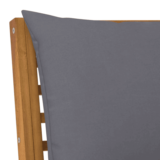vidaXL Banco de jardim 114,5 cm com almofadão cinzento-escuro acácia vidaXL Banco de jardim 114,5 cm com almofadão cinzento-escuro acácia