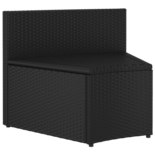 vidaXL 2 pcs conjunto sofás de jardim c almofadões vime PE preto