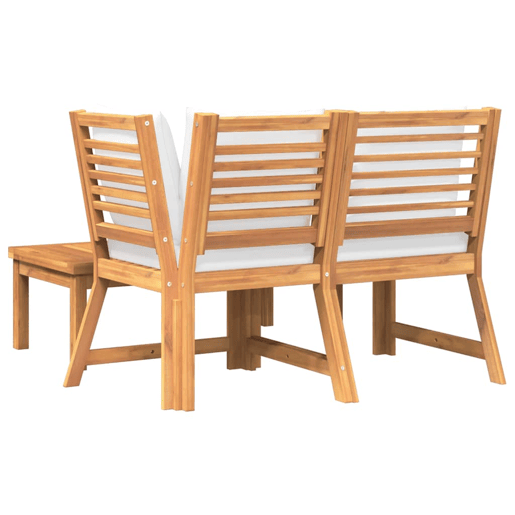 vidaXL 3 pcs conjunto lounge jardim c almofadões cor creme acácia vidaXL 3 pcs conjunto lounge jardim c almofadões cor creme acácia