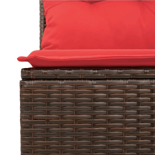 vidaXL Sofá de jardim com almofadas, 2 lugares, vime sintético marrom vidaXL Sofá de jardim com almofadas, 2 lugares, vime sintético marrom