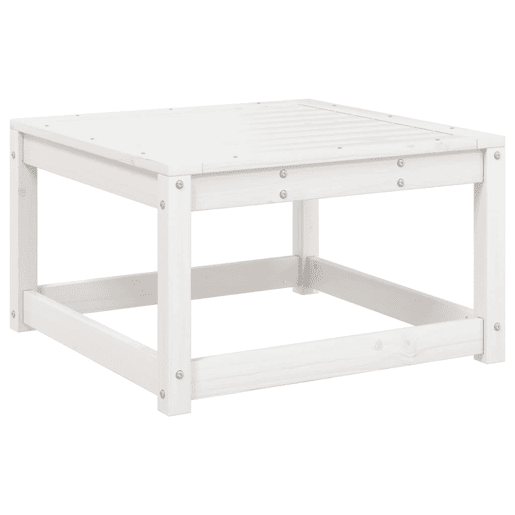 vidaXL Apoio de pés p jardim c almofadão pinho maciço branco vidaXL Apoio de pés p jardim c almofadão pinho maciço branco