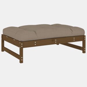 vidaXL Apoio de pés para jardim 120x80 cm pinho maciço castanho-mel