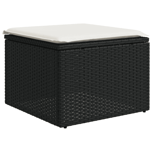 vidaXL 9 pcs conjunto de sofás p jardim c almofadões vime PE preto vidaXL 9 pcs conjunto de sofás p jardim c almofadões vime PE preto