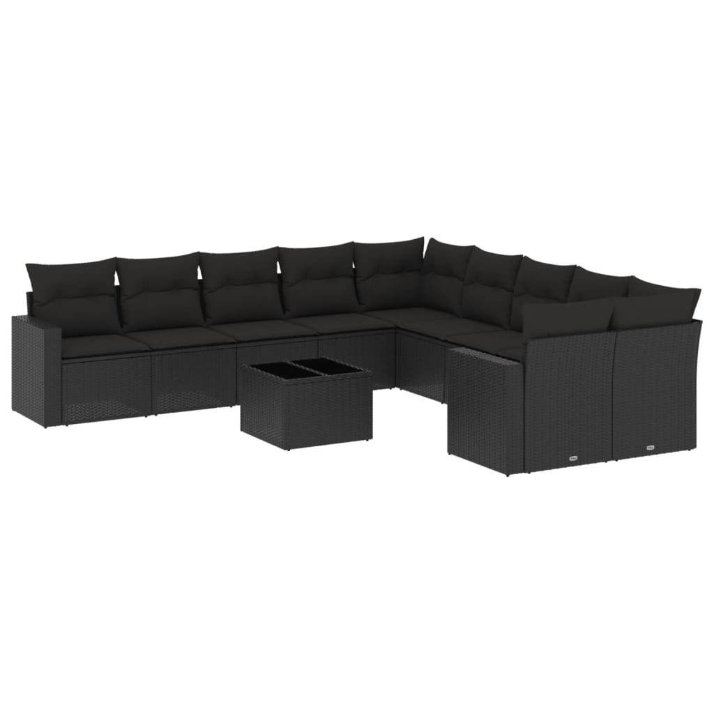 Juego De Sofás Para Jardín Negro
