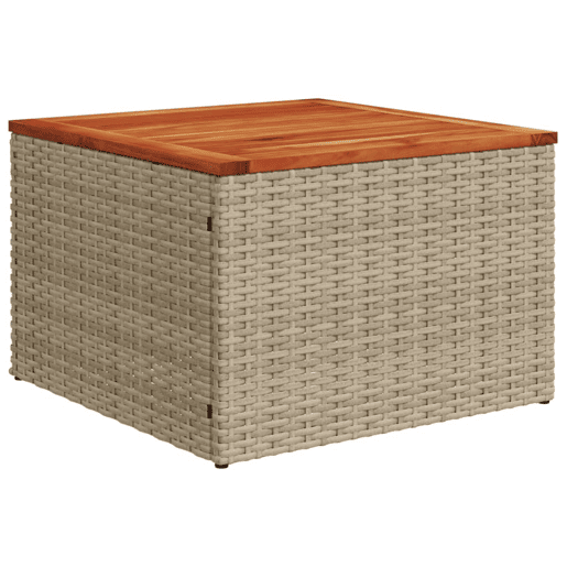 vidaXL 9 pcs conjunto de sofás p jardim com almofadões vime PE bege vidaXL 9 pcs conjunto de sofás p jardim com almofadões vime PE bege