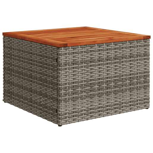 vidaXL 13 pcs conjunto sofás p jardim c almofadões vime PE cinzento
