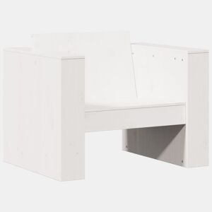 vidaXL Sofá de jardim 79x60x62 cm madeira de pinho maciça branco
