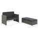 Conjunto De Sofás De Jardín Conjunto De Sofás De Jardín Gris