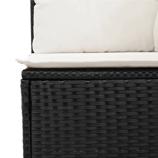 vidaXL 8 pcs conjunto sofás de jardim com almofadões vime PE preto vidaXL 8 pcs conjunto sofás de jardim com almofadões vime PE preto