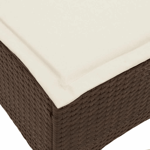 vidaXL Sofá de jardim reclinável em forma de L com almofadões vime PE