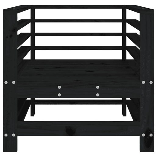 vidaXL Cadeiras de jardim 2 pcs madeira de pinho maciça preto