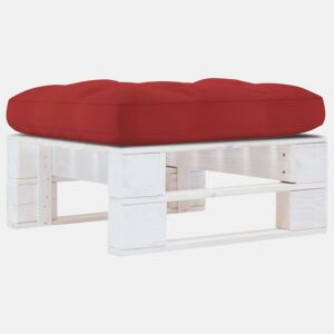 vidaXL Otomano de paletes para jardim pinho impregnado branco