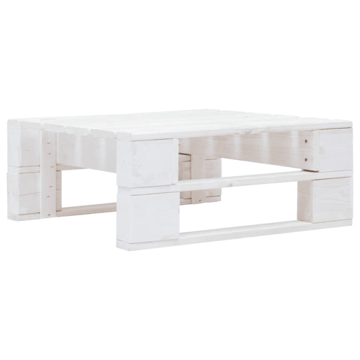vidaXL Otomano de paletes para jardim pinho impregnado branco vidaXL Otomano de paletes para jardim pinho impregnado branco