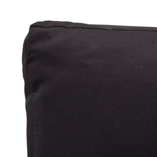 vidaXL Sofá de jardim 2 lugares com almofadões 124 cm vime PE preto
