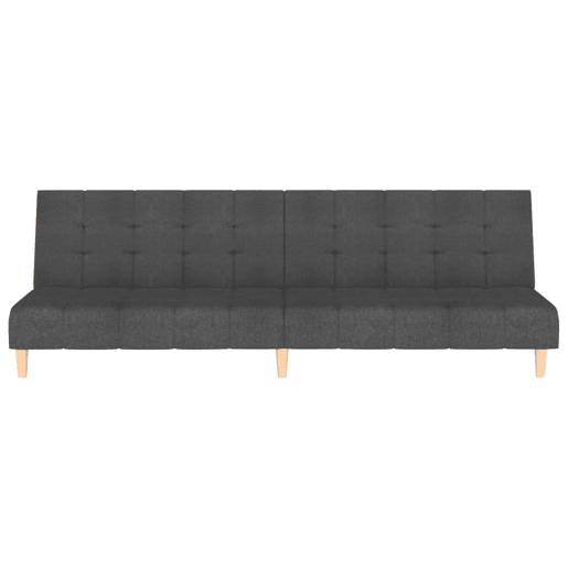vidaXL Sofá-cama de 2 lugares tecido cinzento-escuro vidaXL Sofá-cama de 2 lugares tecido cinzento-escuro