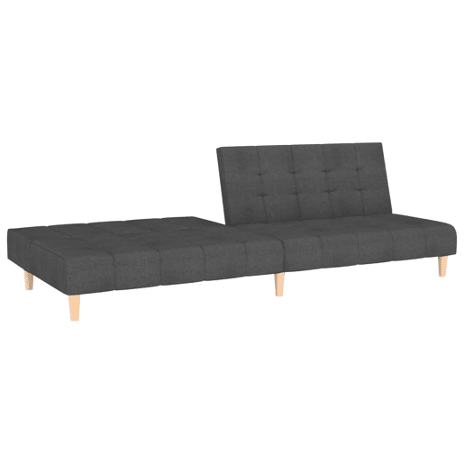 vidaXL Sofá-cama de 2 lugares tecido cinzento-escuro vidaXL Sofá-cama de 2 lugares tecido cinzento-escuro