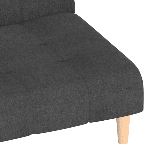 vidaXL Sofá-cama de 2 lugares tecido cinzento-escuro vidaXL Sofá-cama de 2 lugares tecido cinzento-escuro