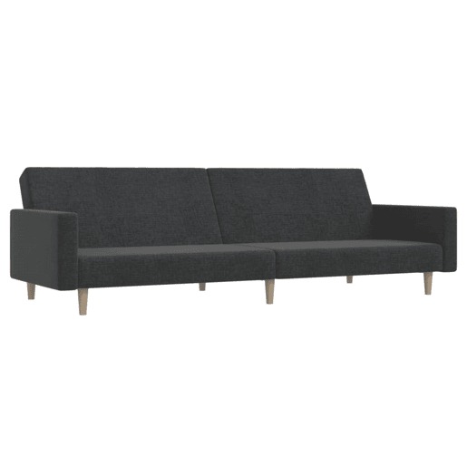 vidaXL Sofá-cama de 2 lugares tecido cinzento-escuro vidaXL Sofá-cama de 2 lugares tecido cinzento-escuro