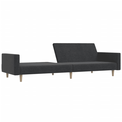 vidaXL Sofá-cama de 2 lugares tecido cinzento-escuro vidaXL Sofá-cama de 2 lugares tecido cinzento-escuro