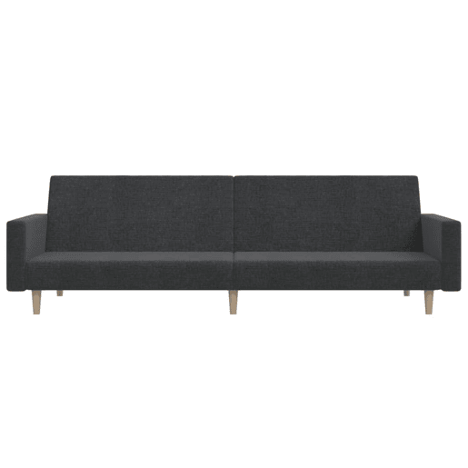 vidaXL Sofá-cama de 2 lugares tecido cinzento-escuro vidaXL Sofá-cama de 2 lugares tecido cinzento-escuro
