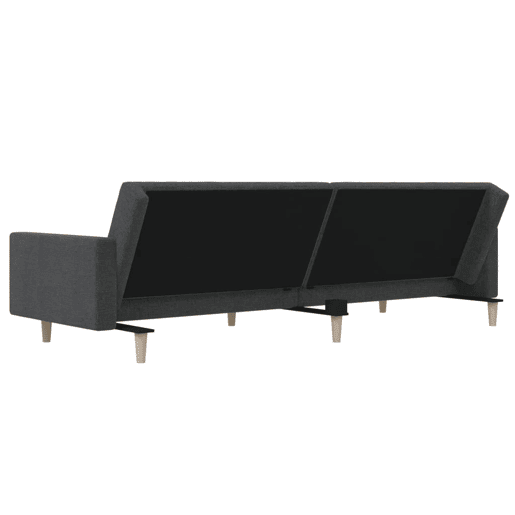 vidaXL Sofá-cama de 2 lugares tecido cinzento-escuro vidaXL Sofá-cama de 2 lugares tecido cinzento-escuro