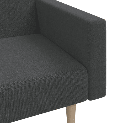 vidaXL Sofá-cama de 2 lugares tecido cinzento-escuro vidaXL Sofá-cama de 2 lugares tecido cinzento-escuro