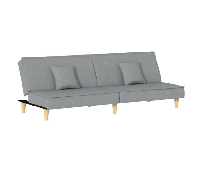 Vidaxl sofá cama tela gris claro