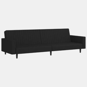 Sofá-cama, Sofá conversível de 2 lugares veludo preto